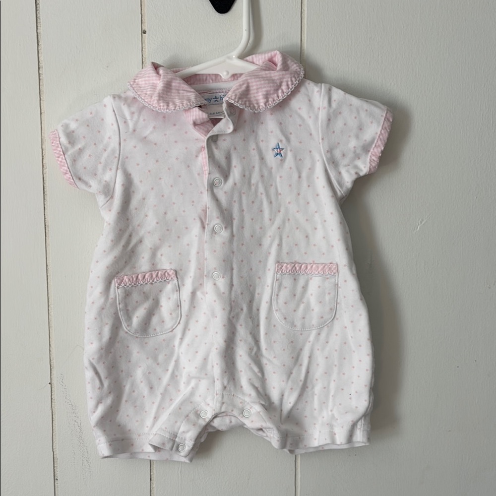 Pink and White Baby Romper
